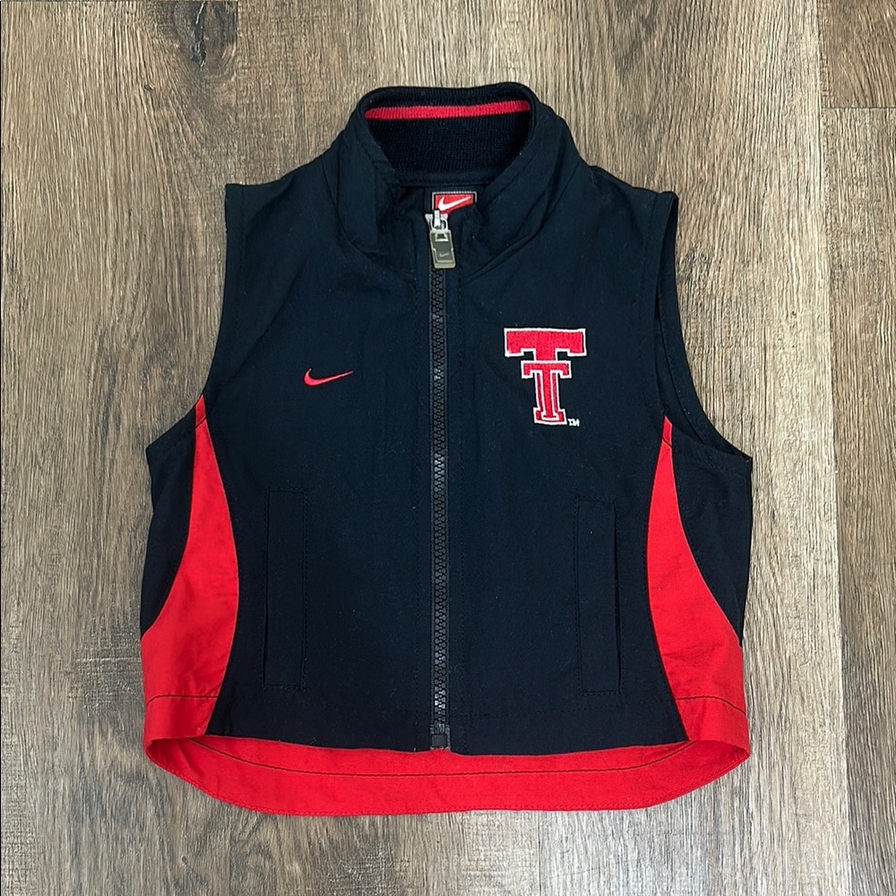 Nike Kids Black and Red Texas Tech Vest